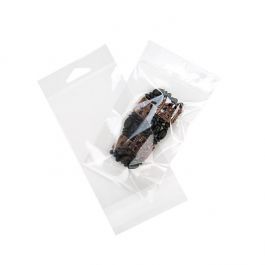 Cellofanpåsar med Eurohål 8,4x13cm Transparent med Tejpremsa (100 st) [HB3]