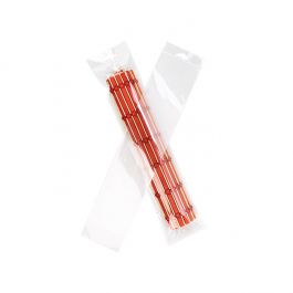 Cellofanpåsar med Eurohål 8,9x39,4cm Transparent med Tejpremsa (100 st) [HB315]