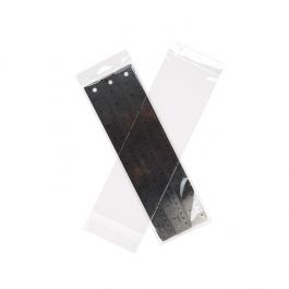 Cellofanpåsar med Eurohål 10,3x31,8cm Transparent med Tejpremsa (100 st) [HB412]