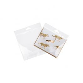 Cellofanpåsar med Eurohål 14,9x11,4cm Transparent med Tejpremsa (100 st) [HB45]