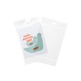 Cellofanpåsar med Eurohål 11,4x14,1cm Transparent med Tejpremsa (100 st) [HB54S]