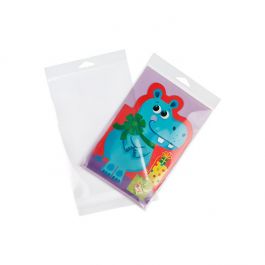 Cellofanpåsar med Eurohål 15,1x22,2cm Transparent med Tejpremsa (100 st) [HB59]