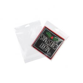Cellofanpåsar med Eurohål 15,1x14,9cm Transparent med Tejpremsa (100 st) [HB5X5XL]