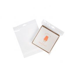 Cellofanpåsar med Eurohål 15,9x15,9cm Transparent med Tejpremsa (100 st) [HB66]
