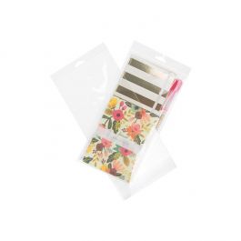 Cellofanpåsar med Eurohål 15,6x22,2cm Transparent med Tejpremsa (100 st) [HB68]
