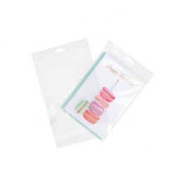 Cellofanpåsar med Eurohål 15,1x19,7cm Transparent med Tejpremsa (100 st) [HB7B3]