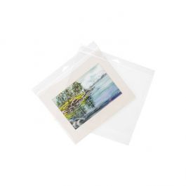 Cellofanpåsar med Eurohål 26,5x21cm Transparent med Tejpremsa (100 st) [HB8]