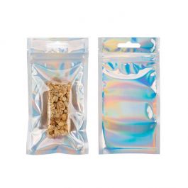 Blixtlåspåsar Holografisk/Transparent 7,6x12,7cm (25 st) [HZBB35CH]