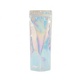 Stå upp påsar Iridescent/Holographic 14x6x38,1cm Med hängande hål (25 st) [ZBGH2N]