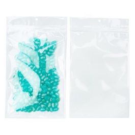 Blixtlåspåsar Transparent/Vit 15,2x23,5cm (100 st) [HZB7CW]