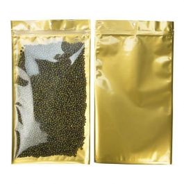 Blixtlåspåsar Transparent/Guld 17,8x30,5cm (100 st) [HZB8CG]