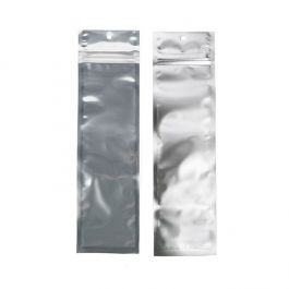 Blixtlåspåsar Transparent/silver 6,4x22,9 cm (100 st) [HZBB1CS]