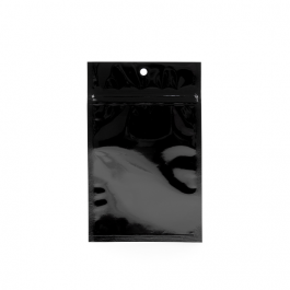 Blixtlåspåsar Svart 7,5x11,5cm Metalliserad (100 st) [HZBB3MB]