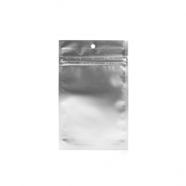 Blixtlåspåsar Silver 7,5x11,5cm Metalliserad (100 st) [HZBB3MS]