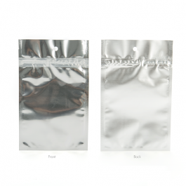 Blixtlåspåsar Transparent/Silver 7,5x11,5cm (100 st) [HZBB3S]