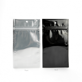 Blixtlåspåsar Transparent/Svart 7,5x11,5cm (100 st) [HZBB3CB]