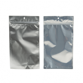 Blixtlåspåsar Transparent/Silver 15,5x23,5cm (100 st) [HZBB7S]