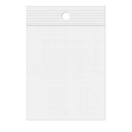 Blixtlåspåsar med häng hål 4x5cm Kristallklart PP 50 mikron (100 st) [ZR1H2]