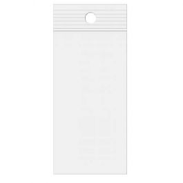 Blixtlåspåsar med häng hål 6,5x18cm Kristallklart PP 50 mikron (100 st) [ZR2H7]