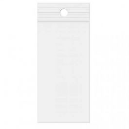Blixtlåspåsar med häng hål 6,5x30,5cm Kristallklart PP 50 mikron (100 st) [ZR2H12]