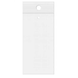 Blixtlåspåsar med häng hål och lufthål 5x20cm Kristallklart PP 50 mikron (100 st) [ZR28V]
