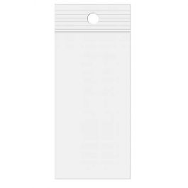 Blixtlåspåsar med häng hål 7x25,5cm Kristallklart PP 50 mikron (100 st) [ZR23Q10]