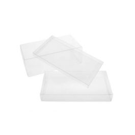Plastlådor 6,7x1,6x11cm Kristallklart (25 st) [FB249]