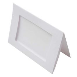 Önskekort Vit med 8x12 Rektangulärt snitt - Yttre storlek för 10x12,5 print, 240g 13x17,8cm (25 st) [PJ00111]