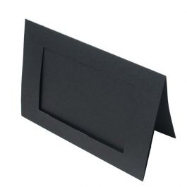 Önskekort Svart med 8x12 Rektangulärt snitt - Yttre storlek för 10x15 print, 240g 13x17,8cm (25 st) [PJ02111]