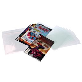 Plastpåsar för Serietidningar 23x31 + 4cm Transparent med Tejpremsa (100 st) [COMIC8PC]