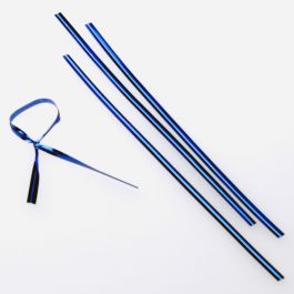 Säcktråd remsor 10,2x0,4cm Blå Metallisk Plast (1000 st) [TT4MB]