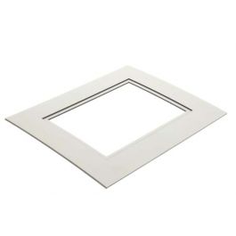 Passepartout Dubbel tjock Vit/Svart 12,7x17,8cm med 9,5x14,5cm Fönster (10 st) [MD20214]