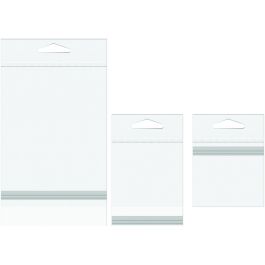 Cellofanpåsar med Eurohål 16,4x11,7cm Transparent med Tejpremsa (100 st) [HB56S]