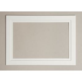 Passepartout Dubbel tjock Vit/Vit Kärna 12,7x17,8cm med 9,5x14,5cm Fönster (10 st) [MD20221]