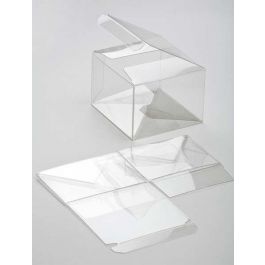 Plastlådor 10,2x10,2x10,2cm automatisk Botten (25 st) [FPLB56]