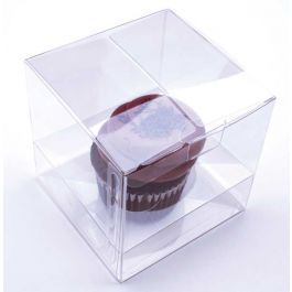 Cupcakeboxar för singlar 10,2 x 10,2 x 10,2 x 10,2 cm (100 st) [CBS56]