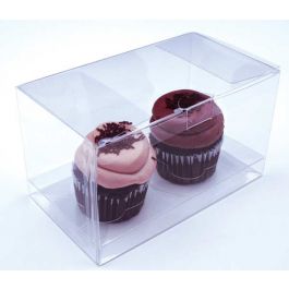 Cupcake lådor för dubbler 17,8 x 10,2 x 10,2 cm (100 st) [CBS174]