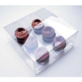 Cupcakeboxar för sex personer 22,9 x 22,9 x 10,2 cm (100 st) [CBS175]