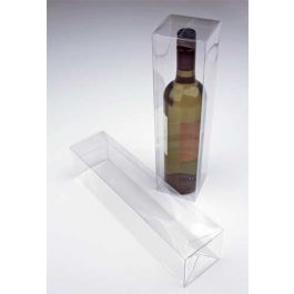 Plastlådor för Flaskor Transparent 8x8x32cm (25 st) [PLB176]