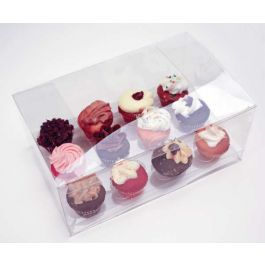 Cupcake lådor för dussin minibitar 24,1 x 15,2 x 7,6cm (100 st) [CBS178]
