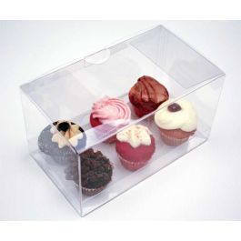 Cupcake lådor för sex minibitar 17,8 x 10,2 x 7,6 cm (100 st) [CBS179]