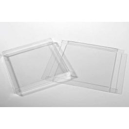 Plastlådor 14,9x1,6x14,9cm Kristallklart (25 st) [FB190]