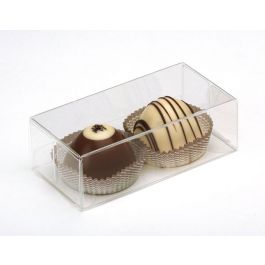 Plastlådor för Chokladtryfflar 5,4x3,5x10,8cm (25 st) [FB195]