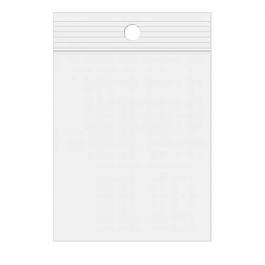 Blixtlåspåsar med häng hål 7x19,7cm Kristallklart PP 50 mikron (100 st) [ZR27XL]