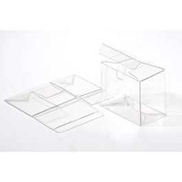Plastlådor 9,5x5,4x7,6cm Kristallklart med automatisk Botten (25 st) [FPLB216]