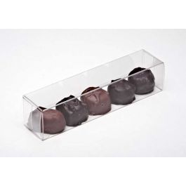 Plastlådor för Choklad 3,5x3,7x15,9cm Livsmedelssäker (25 st) [FPB228]