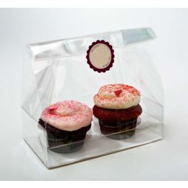 Cupcakepåsar för dubblering med pappersbotten 17,8 x 10,2 x 22,9 cm (100 st) [CBG5]