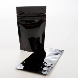 Stå upp påsar Svart 8x5x13cm | 28 gram (100 st) [ZBGM1B]