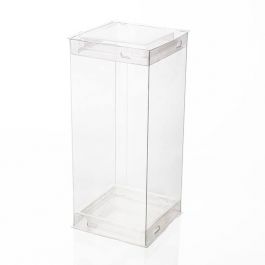 Kristallklart popup-rör. Fyrkantigt 5,4 x 5,4 x 15,2 cm (25 st) [CTSS26].