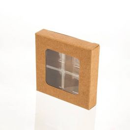 Kraft Artisan Candy Box Sets för 4 7 x 2,1 x 6,8 cm (25 st) [CNDY277]